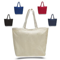 BAGANDTOTE CANVAS TOTE BAG Large Heavy Canvas Tote Bags with Hook and Loop Closure