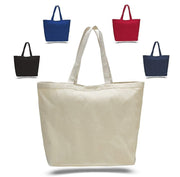 BAGANDTOTE CANVAS TOTE BAG Large Heavy Canvas Tote Bags with Hook and Loop Closure