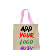 CUSTOM COTTON CANVAS TOTE BAGS WITH CONTRAST HANDLES