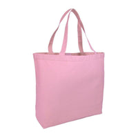 BAGANDTOTE CANVAS TOTE BAG LIGHT PINK Large Heavy Canvas Tote Bags with Hook and Loop Closure