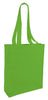 BAGANDTOTE CANVAS TOTE BAG LIME Cheap Canvas Tote Bag / Book Bag with Gusset