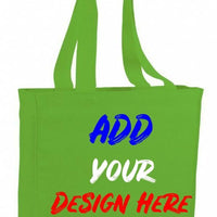 CUSTOM CHEAP CANVAS TOTE BAG / BOOK BAG WITH GUSSET