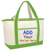 BAGANDTOTE CANVAS TOTE BAG LIME CUSTOM JUMBO SIZE HEAVY CANVAS DELUXE TOTE BAG