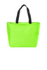 BAGANDTOTE CANVAS TOTE BAG LIME Essential Zip Polyester Canvas Tote Bag