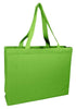 BAGANDTOTE CANVAS TOTE BAG LIME Full Gusset Heavy Cheap Canvas Tote Bags