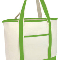 BAGANDTOTE CANVAS TOTE BAG LIME Jumbo Size Heavy Canvas Deluxe Tote Bag