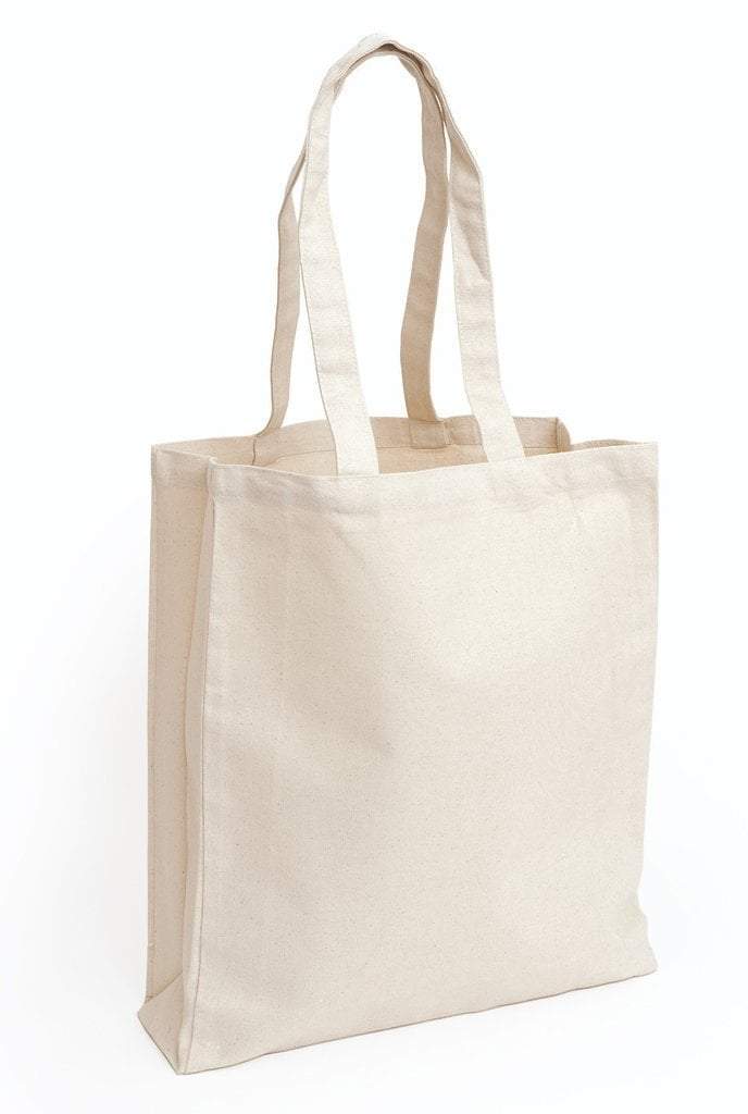 BAGANDTOTE CANVAS TOTE BAG NATURAL Cheap Canvas Tote Bag / Book Bag with Gusset