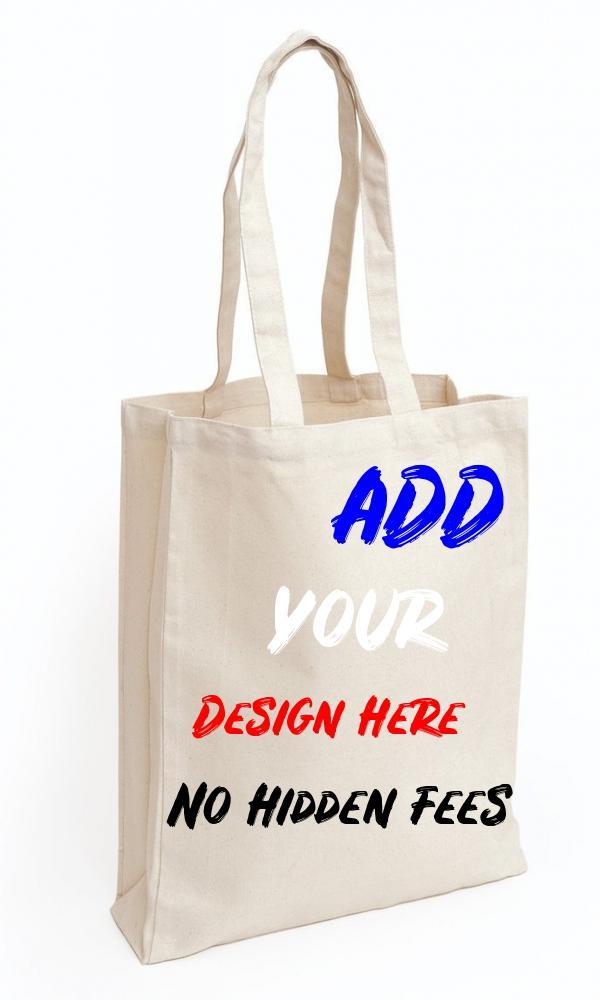 Book Bag Custom Printed Canvas Tote Bags / Promotional Small Canvas Ba