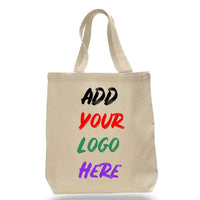 CUSTOM COTTON CANVAS TOTE BAGS WITH CONTRAST HANDLES