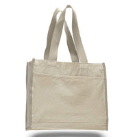 BAGANDTOTE CANVAS TOTE BAG NATURAL Heavy Canvas Tote Bag with Colored Trim