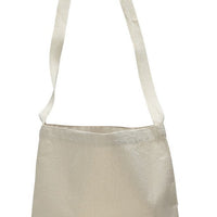 BAGANDTOTE CANVAS TOTE BAG NATURAL Small Messenger Canvas Tote Bag with Long Straps