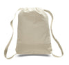BAGANDTOTE CANVAS TOTE BAG NATURAL Two Tone Canvas Sport Backpacks / Wholesale Drawstring Bags