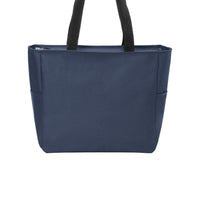 BAGANDTOTE CANVAS TOTE BAG NAVY Essential Zip Polyester Canvas Tote Bag