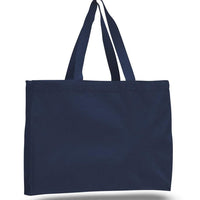 BAGANDTOTE CANVAS TOTE BAG NAVY Full Gusset Heavy Cheap Canvas Tote Bags