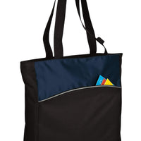 Two-Tone Colorblock Polyester Canvas tote Bag