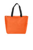 BAGANDTOTE CANVAS TOTE BAG ORANGE Essential Zip Polyester Canvas Tote Bag