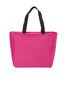 BAGANDTOTE CANVAS TOTE BAG PINK Essential Zip Polyester Canvas Tote Bag