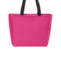 BAGANDTOTE CANVAS TOTE BAG PINK Essential Zip Polyester Canvas Tote Bag