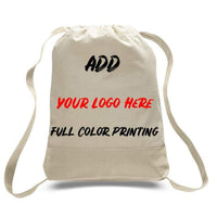 PRINT ON TWO TONE CANVAS SPORT BACKPACKS
