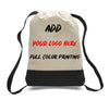 PRINT ON TWO TONE CANVAS SPORT BACKPACKS