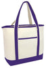 BAGANDTOTE CANVAS TOTE BAG PURPLE Jumbo Size Heavy Canvas Deluxe Tote Bag