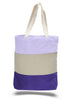 BAGANDTOTE CANVAS TOTE BAG PURPLE Wholesale Heavy Canvas Tote Bags Tri-Color