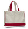 BAGANDTOTE CANVAS TOTE BAG RED Cotton Canvas Tote Bag with Inside Zipper Pocket