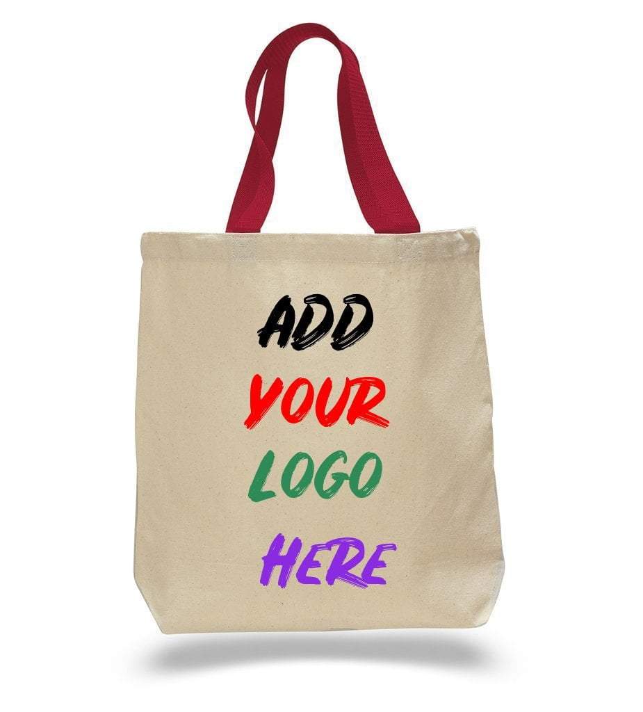 CUSTOM COTTON CANVAS TOTE BAGS WITH CONTRAST HANDLES | BAGANDTOTE.COM