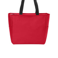 BAGANDTOTE CANVAS TOTE BAG RED Essential Zip Polyester Canvas Tote Bag