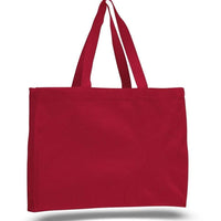 BAGANDTOTE CANVAS TOTE BAG RED Full Gusset Heavy Cheap Canvas Tote Bags