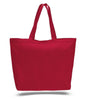 BAGANDTOTE CANVAS TOTE BAG RED Large Heavy Canvas Tote Bags with Hook and Loop Closure