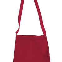 BAGANDTOTE CANVAS TOTE BAG RED Small Messenger Canvas Tote Bag with Long Straps