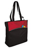 Two-Tone Colorblock Polyester Canvas tote Bag