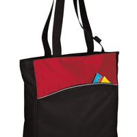 Two-Tone Colorblock Polyester Canvas tote Bag