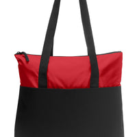 BAGANDTOTE CANVAS TOTE BAG RED Zip-Top Convention Polyester Canvas Tote Bag