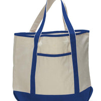 BAGANDTOTE CANVAS TOTE BAG ROYAL Jumbo Size Heavy Canvas Deluxe Tote Bag