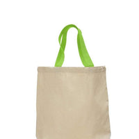 SET OF 24 COTTON CANVAS TOTE BAGS WITH CONTRAST HANDLES