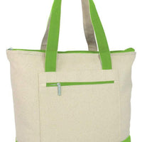 SET OF 24 HEAVY CANVAS ZIPPERED SHOPPING TOTE BAGS