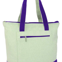 SET OF 24 HEAVY CANVAS ZIPPERED SHOPPING TOTE BAGS