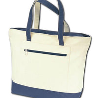 SET OF 24 HEAVY CANVAS ZIPPERED SHOPPING TOTE BAGS
