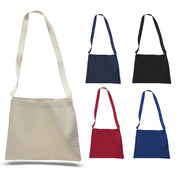 BAGANDTOTE CANVAS TOTE BAG Small Messenger Canvas Tote Bag with Long Straps