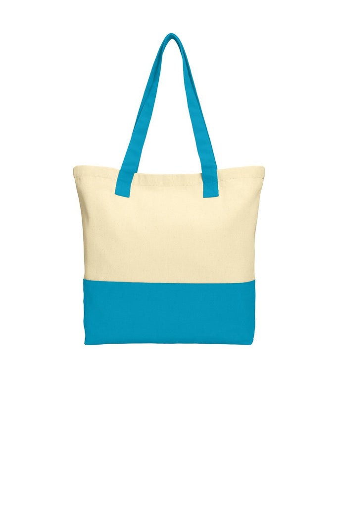 Colorblock Cotton Canvas Tote Bag BAGANDTOTE.COM