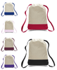 BAGANDTOTE CANVAS TOTE BAG Two Tone Canvas Sport Backpacks / Wholesale Drawstring Bags