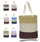 BAGANDTOTE CANVAS TOTE BAG Wholesale Heavy Canvas Tote Bags Tri-Color