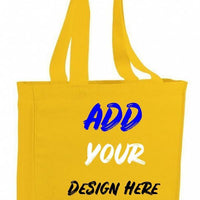 CUSTOM CHEAP CANVAS TOTE BAG / BOOK BAG WITH GUSSET