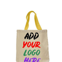 CUSTOM COTTON CANVAS TOTE BAGS WITH CONTRAST HANDLES