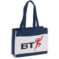 Canvas Tote Bag With Front Slip Pocket