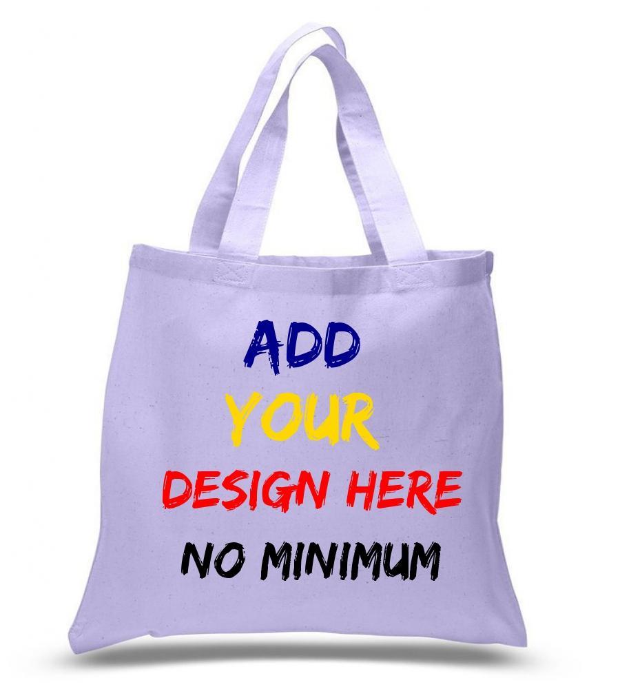 Heavy Canvas Zippered Shopping Tote Bags