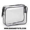 Clear Vinyl Travel Size Cosmetic Bag