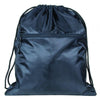 Zippered Polyester Drawstring Bag with 2 Slip Pockets